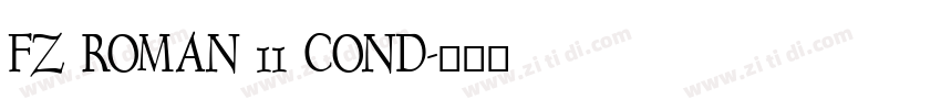 FZ ROMAN 11 COND字体转换